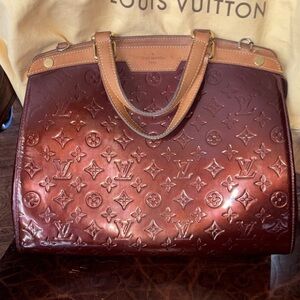 Louis Vuitton Monogram Vernis Brea MM – Amarante/Burgundy COA